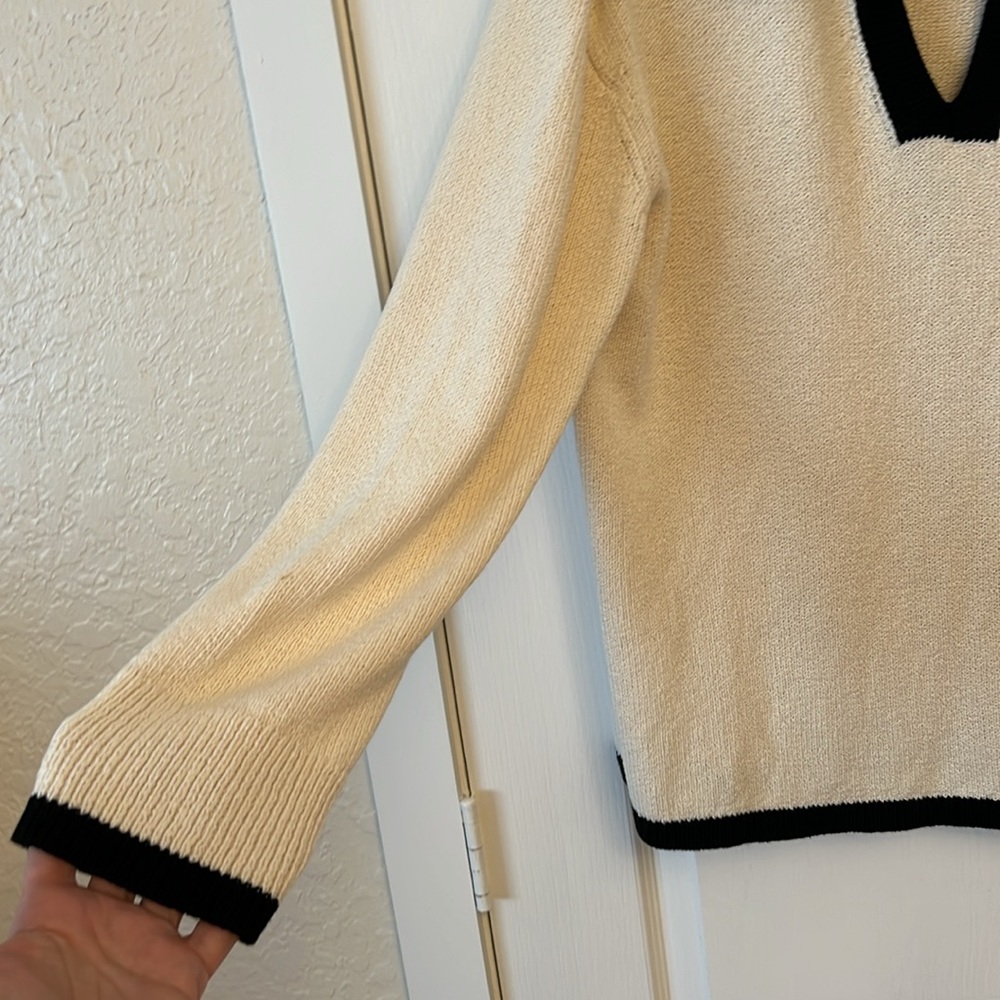 Theory Textured Collared Oversized Pullover - image 6
